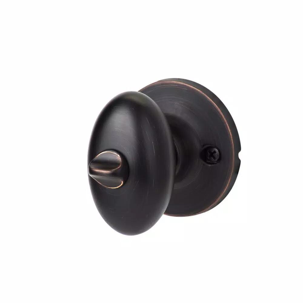 Sure-Loc Hardware Arapaho Vintage Bronze Egg-Shaped Privacy Door Knob for Bedroom and Bathroom