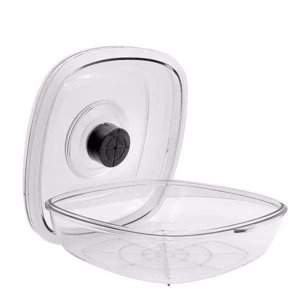NutriChef 1L Vacuum Sealer Food Storage Container, White Air Sealing Canister Accessory