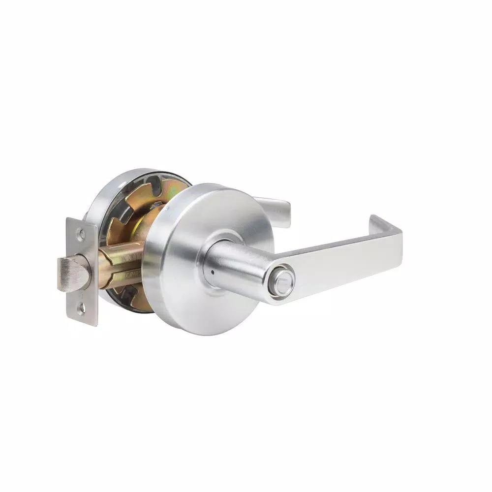 Global Door Controls Global Commercial Grade Eiffel Style Privacy Lever Set, Brushed Chrome, ANSI Grade 2