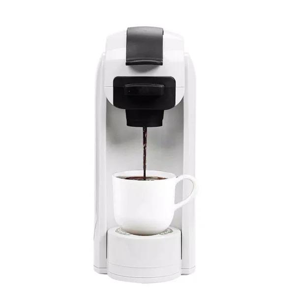 Boyel Living 1000W Single Serve Coffee Maker, 4-Cup Compact Coffee Machine for K-Cups and Grounds, White