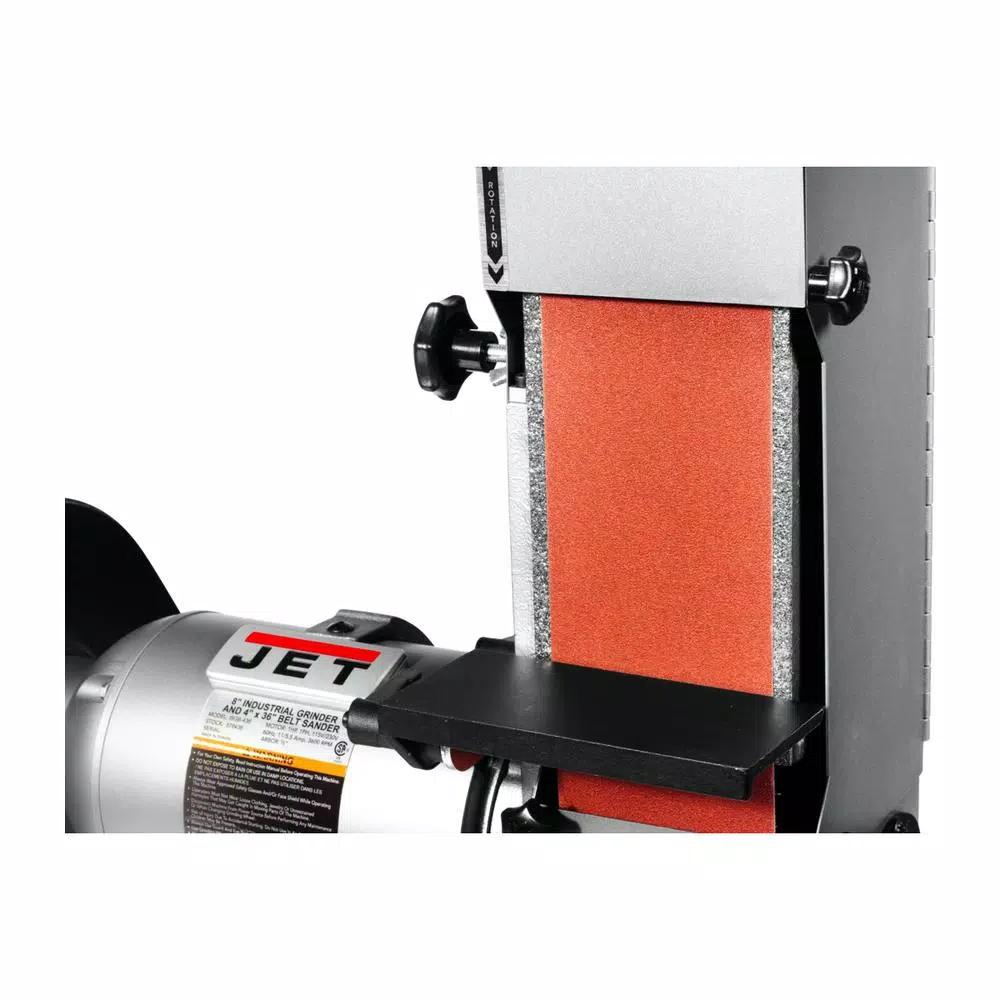 Jet IBGB-436 8 in. Industrial Combination Grinder and 4 in. x 36 in. Belt Sander, 1 HP, 115 V