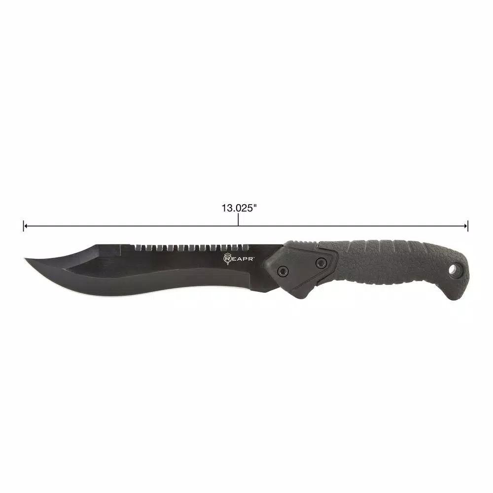 Sheffield REAPR TAC Bowie Knife with 7 in. 420 Stainless Steel Blade and TPR Handle