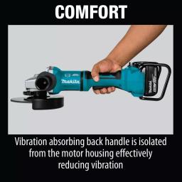 Makita 18V X2 LXT (36V) 7 in. Brushless Paddle Switch Angle Grinder Kit with 5.0 Ah Batteries & 10pk Grinding Wheels thumbnail 8