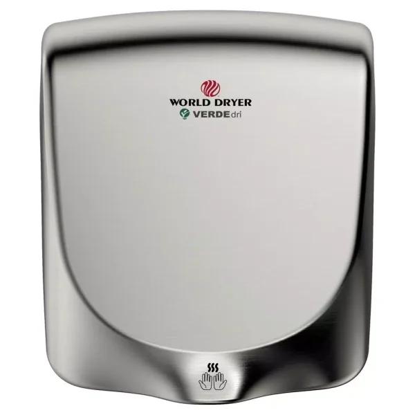 World Dryer VERDEdri High-Speed Electric Hand Dryer - Brushed Stainless Steel
