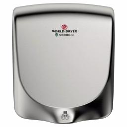 World Dryer VERDEdri High-Speed Electric Hand Dryer - Brushed Stainless Steel thumbnail 1