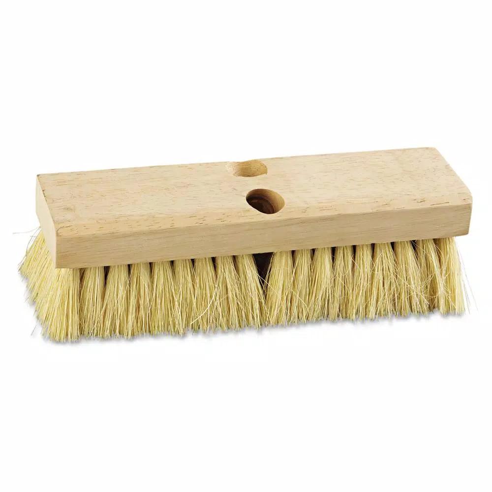 ProLine 10 in. Tampico Bristle Deck and Acid Brush Head with Hardwood Block