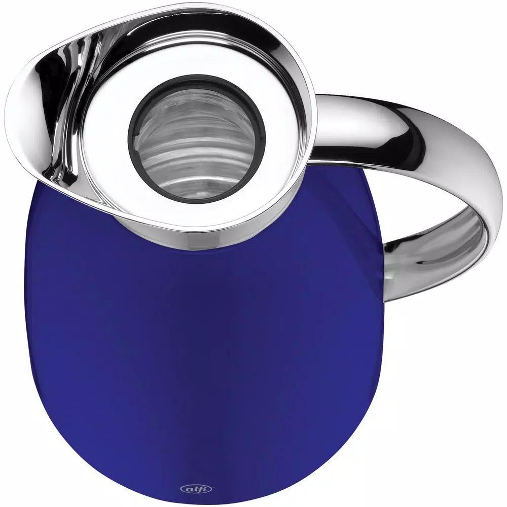 Alfi Gusto Glass Vacuum Carafe, 1.06 Qt. Thermal Coffee Server, Royal Blue