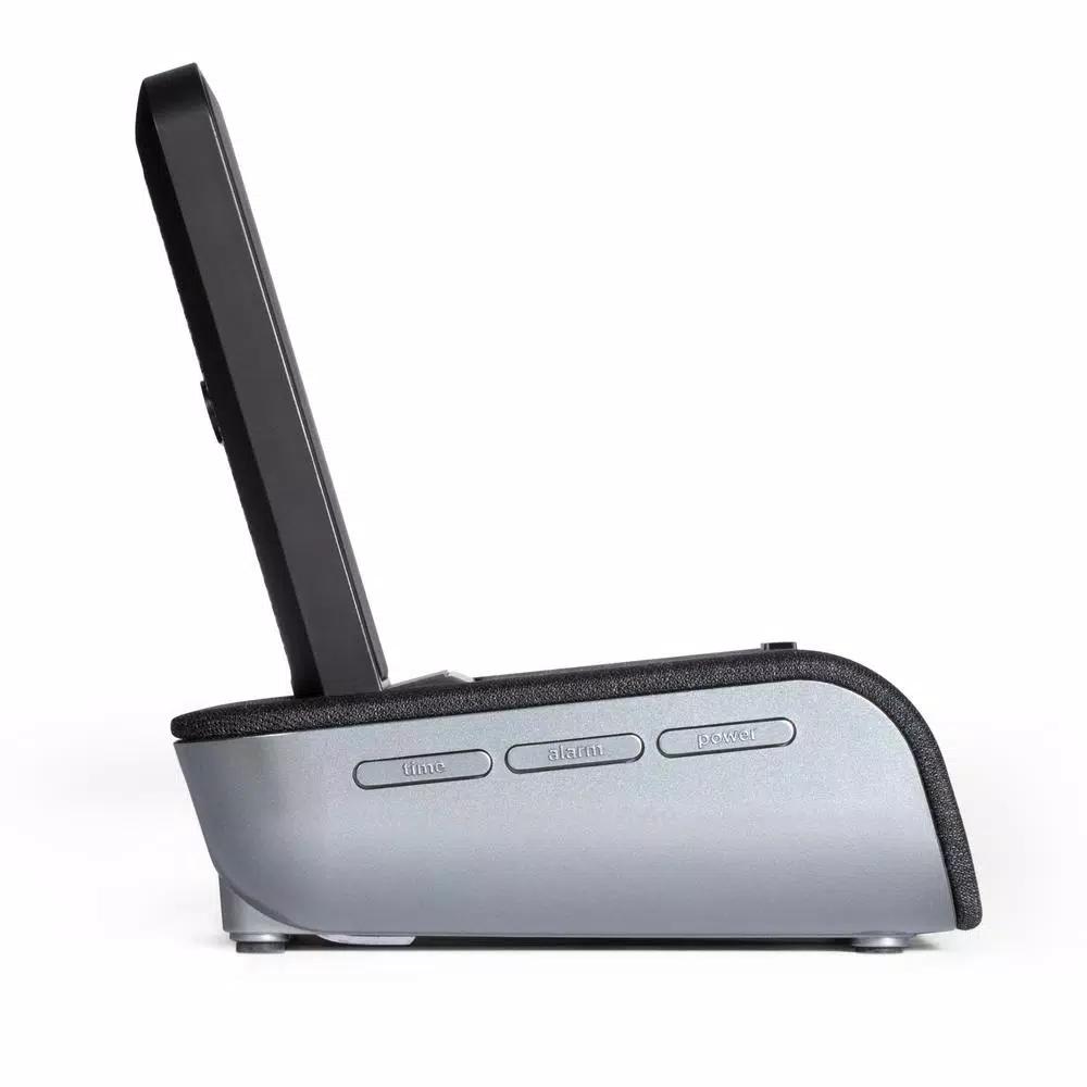 iHome TIMEBASE iBTW20B Bluetooth Alarm Clock with Wireless Qi Charging and USB Port