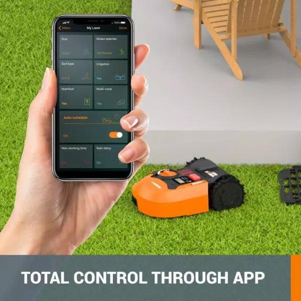 Worx Landroid M 20V Robotic Lawn Mower, 4 Ah Lithium-Ion Battery, 7 in. Cutting Width, Wi-Fi & App Control