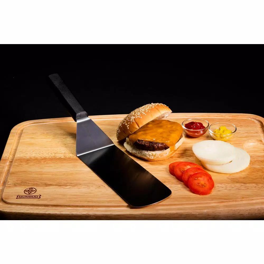 Mundial 5681HH 8x3-Inch Perforated Stainless Steel Turner, Black