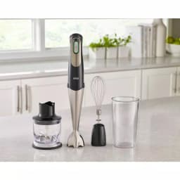Braun MultiQuick 7 MQ725 SmartSpeed 400W Immersion Hand Blender with Chopper and Whisk, Black/Stainless Steel thumbnail 8
