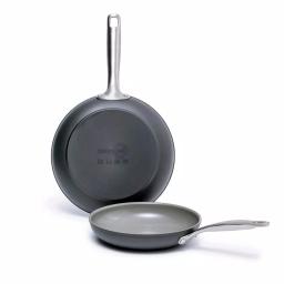 GreenPan Chatham 2-Piece Hard-Anodized Aluminum Ceramic Nonstick Frying Pan Set, Gray thumbnail 1