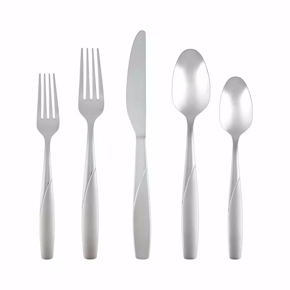 Cambridge Silversmiths Southview Sand 20-Piece 18/0 Stainless Steel Flatware Set, Service for 4
