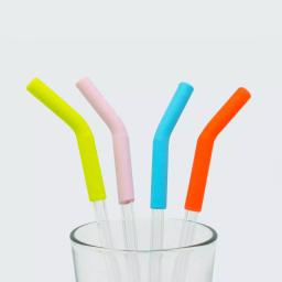 Cook Pro 10 Pc Reusable Borosilicate Glass Straw Set with Silicone Tips and Cleaning Brushes thumbnail 5