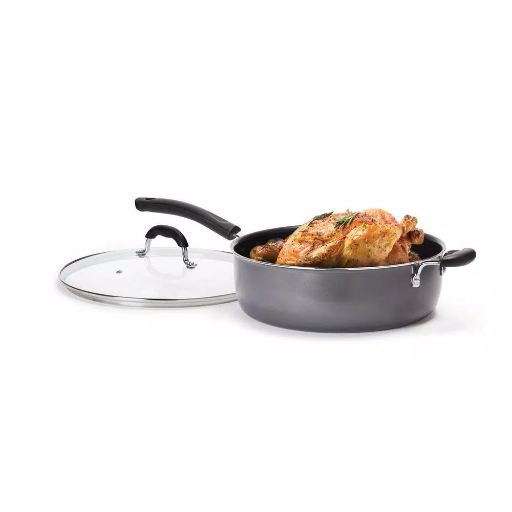 Starfrit 7.2 Qt. Aluminum Nonstick Multi-Pan with Glass Lid, Gray