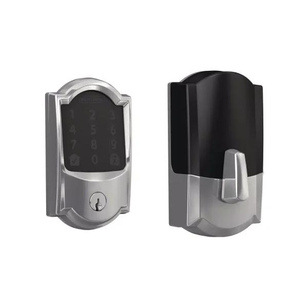 Schlage Encode Smart Wi-Fi Deadbolt with Alarm, Bright Chrome
