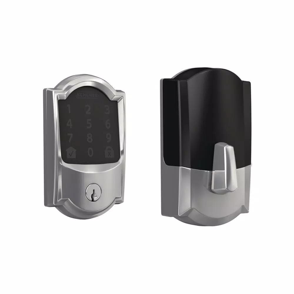 Schlage Encode Smart Wi-Fi Deadbolt with Alarm, Bright Chrome