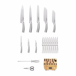 Cuisinart Normandy Collection 19-Piece Forged Stainless Steel Cutlery Block Set with Wood Block thumbnail 2