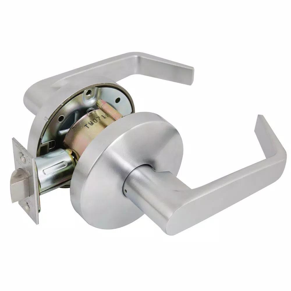 US Lock 2050 GR2 Passage Hall/Closet Door Lever, US26D Dull Chrome, 2-3/8 in. Backset