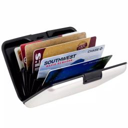 Trademark Aluminum RFID Blocking Credit Card Wallet - Silver Hard Case thumbnail 2