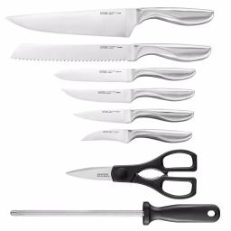 Chicago Cutlery Clybourn 12-Piece German Stainless Steel Knife Set with Grey Wood Block thumbnail 2