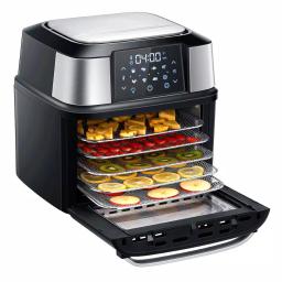 GoWISE USA Mojave 5-Tray Air Fryer Dehydrator & Rotisserie Oven, 1800W, Black/Stainless Steel thumbnail 2