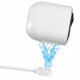 Wasserstein Solar Panel for Arlo Ultra 2, Ultra, Pro 4, and Pro 3 with 13.1 ft. Magnetic Cable (White) thumbnail 5