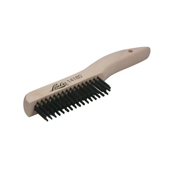 Lisle LIS14180 Hand Wire Scratch Brush with Wood Handle