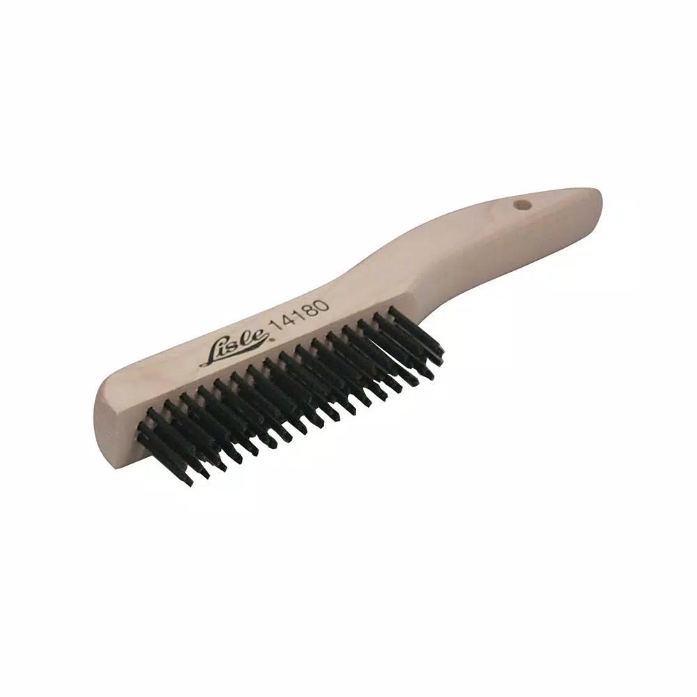 Lisle LIS14180 Hand Wire Scratch Brush with Wood Handle