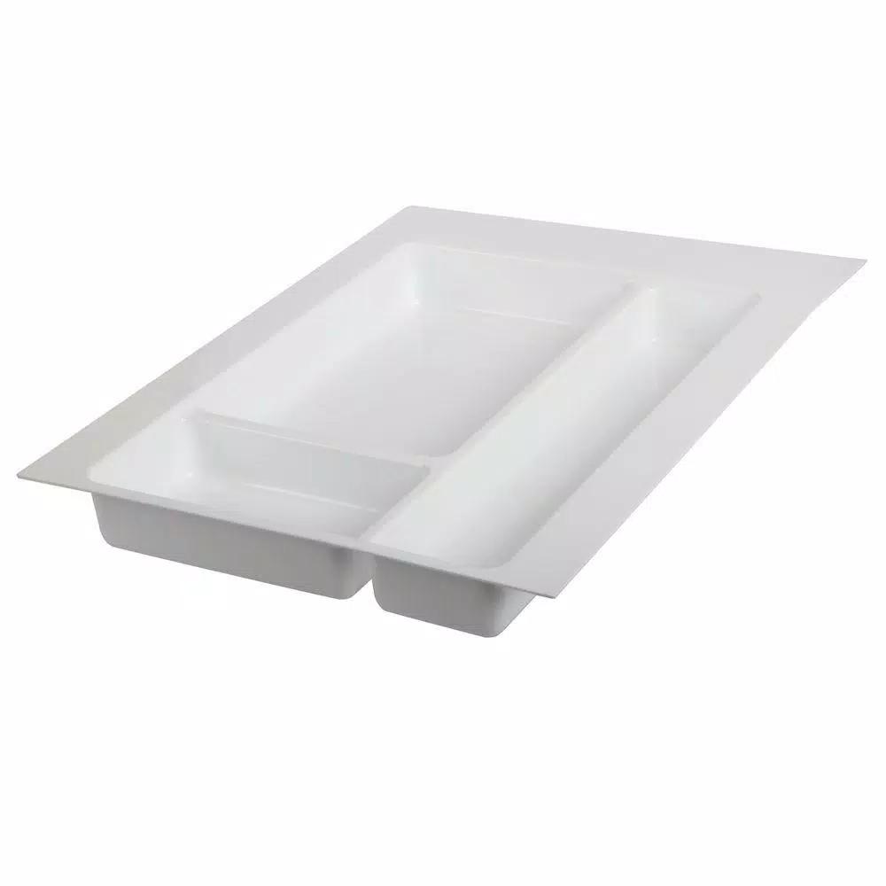 Real Solutions for Real Life Real Solutions by Knape and Vogt Plastic Utility Drawer Organizer, White