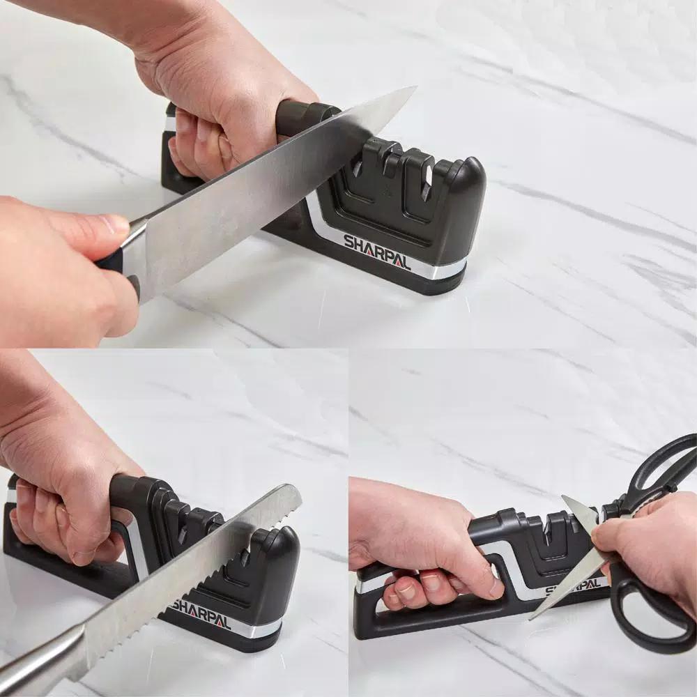 Sharpal 190N Knife and Scissors Sharpener - Classic Two-Stage Manual Sharpener