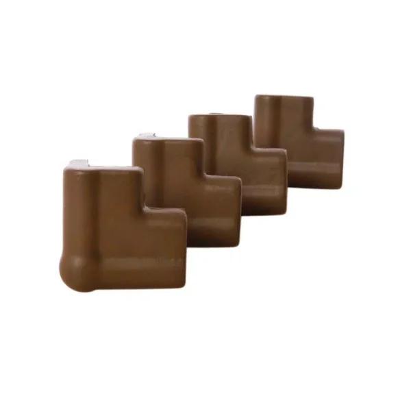 Dreambaby Foam Corner Cushions, Brown, 4-Pack