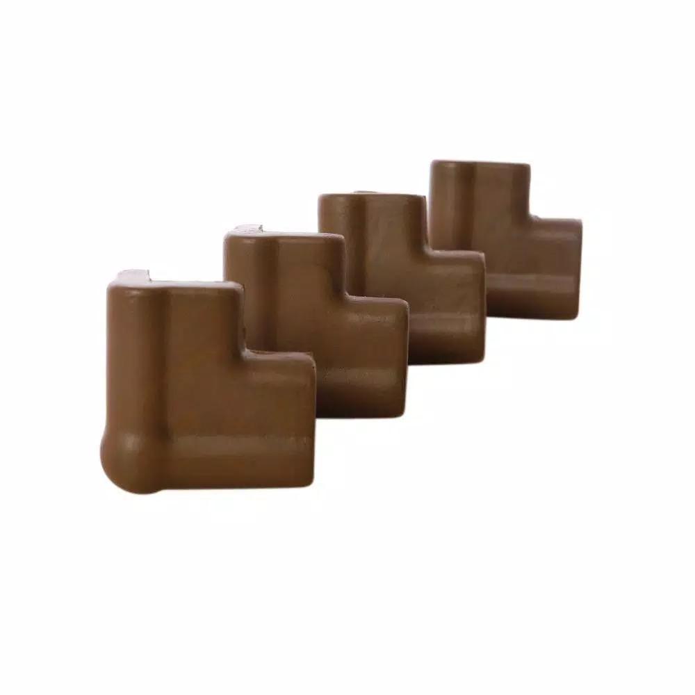 Dreambaby Foam Corner Cushions, Brown, 4-Pack