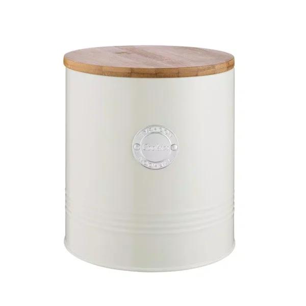 Mason Cash Typhoon Retro Cream Enamel Coated Steel Cookie Canister