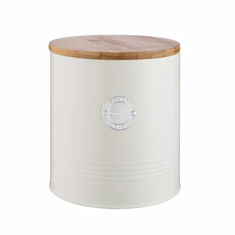 Mason Cash Typhoon Retro Cream Enamel Coated Steel Cookie Canister