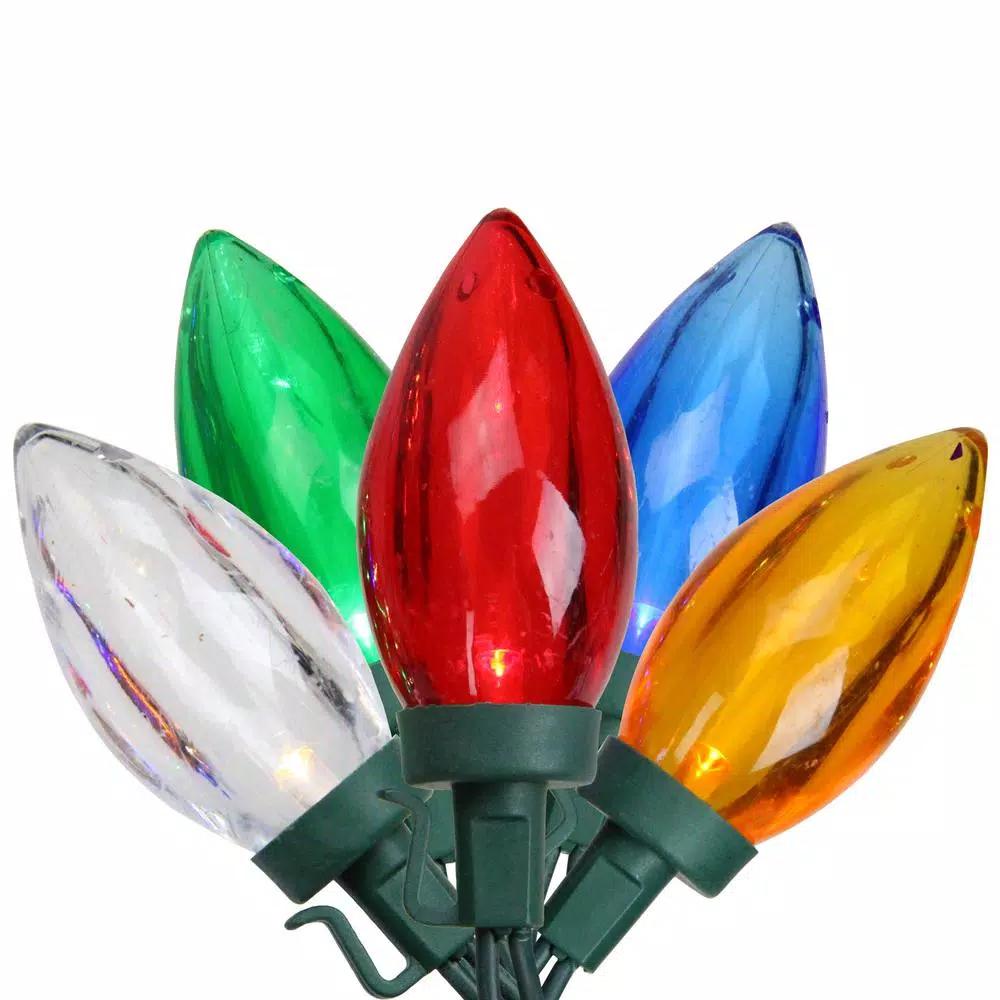 Brite Star 100-Light LED C9 Multi-Color Christmas String Lights with Green Wire, 33 ft