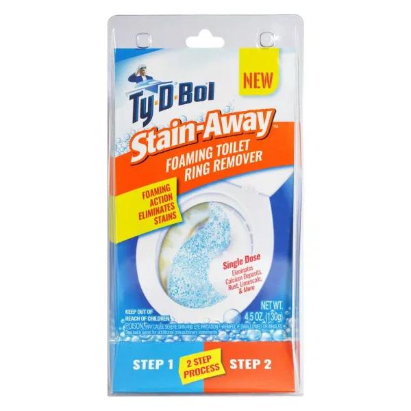 Ty-D-Bol Stain Away Foaming Toilet Ring Remover, 4.5 oz (3 Pack)