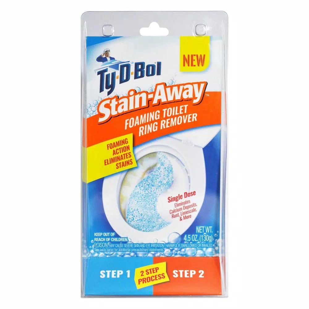 Ty-D-Bol Stain Away Foaming Toilet Ring Remover, 4.5 oz (3 Pack)