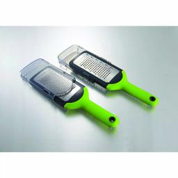 Simposh Stainless Steel Coarse Grater with Ergonomic Comfort Grip Handles and Safety Storage Lid thumbnail 4