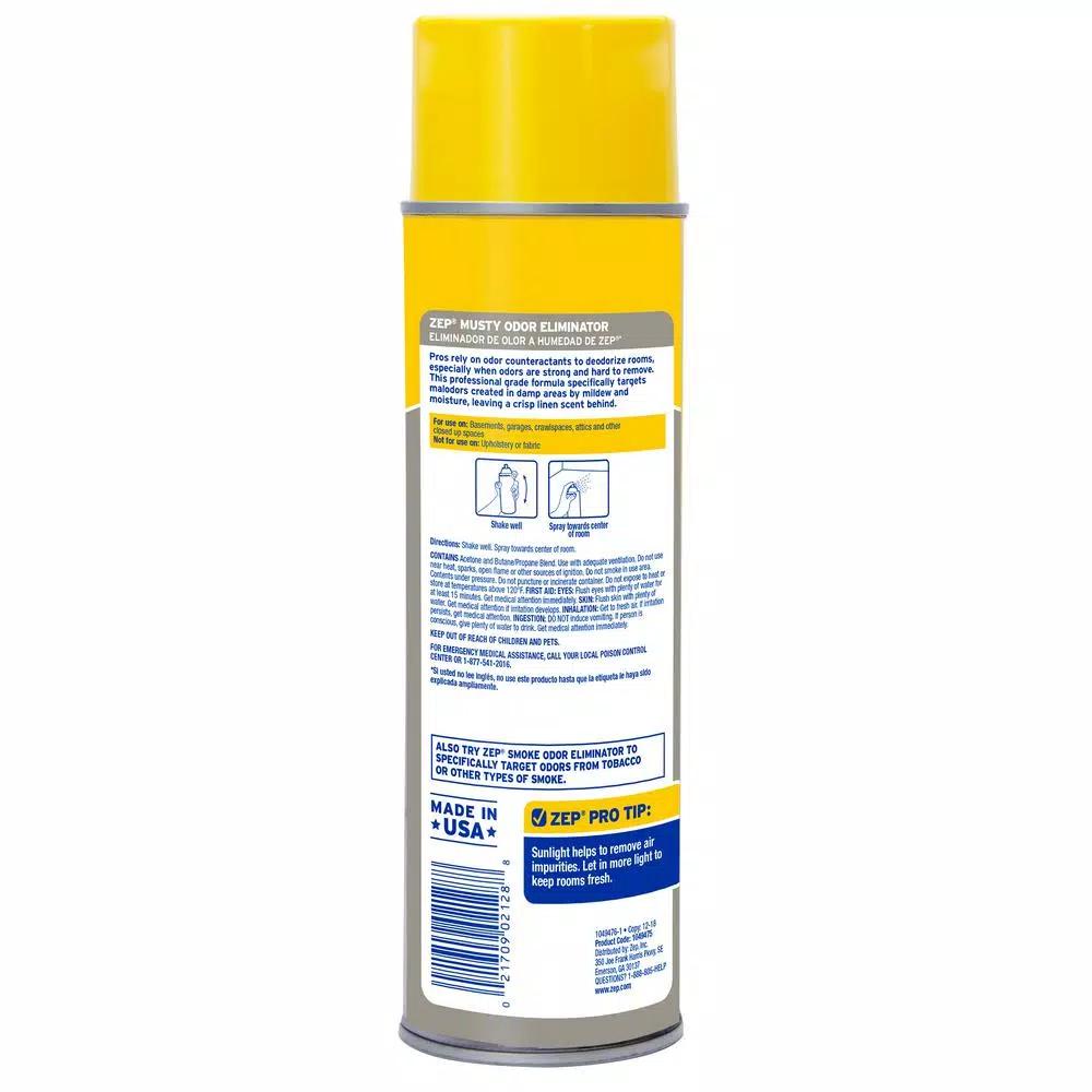 ZEP Musty Odor Eliminator Ultra-Dry Spray, 10 oz. (Case of 12)