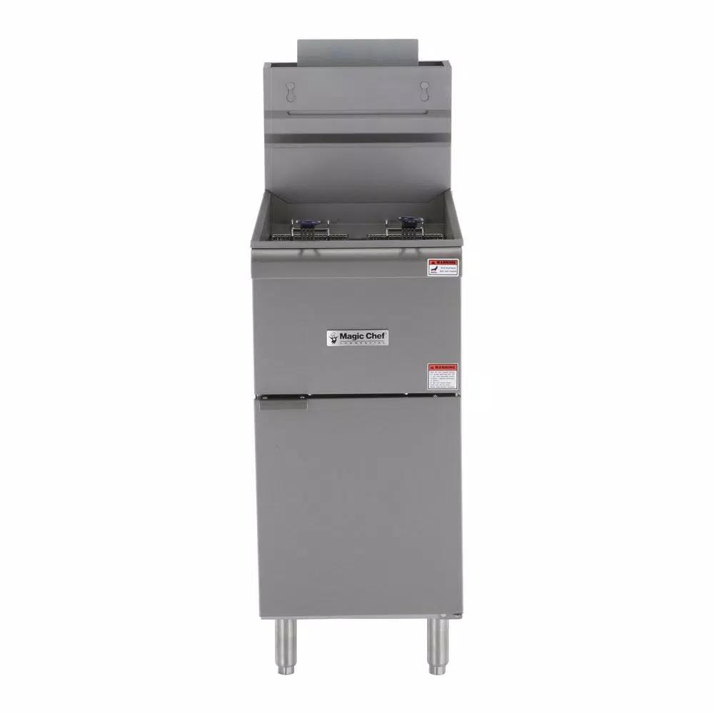 Magic Chef 20 Qt. Stainless Steel Commercial Propane Gas Deep Fryer, 90,000 BTU