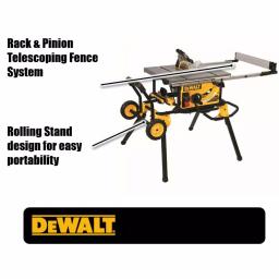 DEWALT 10 in. Job Site Table Saw with Rolling Stand & Bonus ATOMIC 20V MAX 1/2 in. Drill Driver Kit thumbnail 3