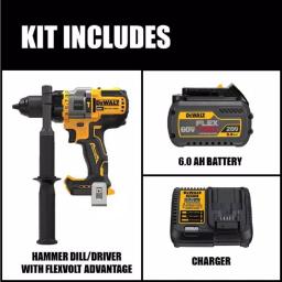 DEWALT 20V MAX Brushless 1/2 in. Hammer Drill/Driver Kit with FLEXVOLT ADVANTAGE & 6.0Ah Battery thumbnail 2