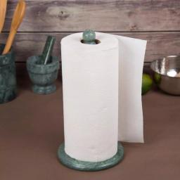 Creative Home Natural Green Marble Paper Towel Holder - 12.5 in. Heavyweight Kitchen Towel Dispenser thumbnail 3