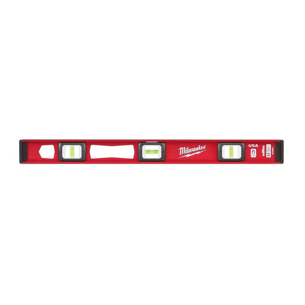Milwaukee 24 in. Magnetic I-Beam Level, Aluminum Frame