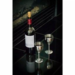 Visol Antoinette Stainless Steel Wine Glass Set, 6 oz, Set of 2 thumbnail 3