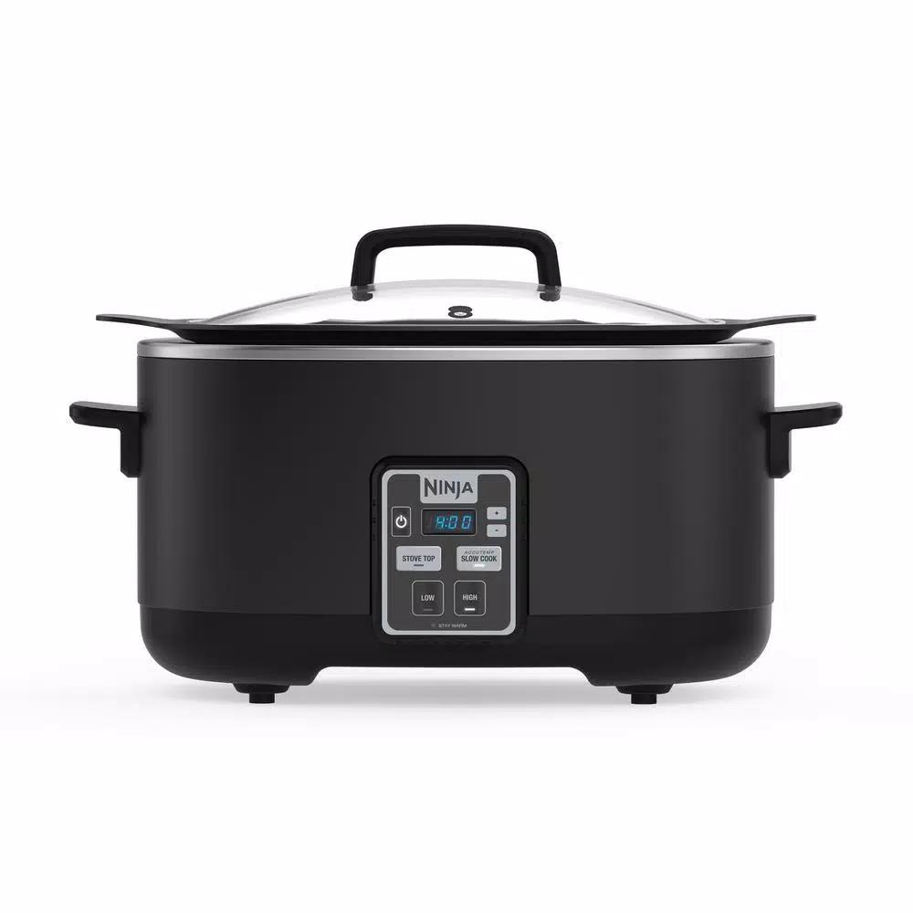 Ninja 2-in-1 6 Qt. Slow Cooker with Stovetop Searing Function and Accutemp Technology, Black