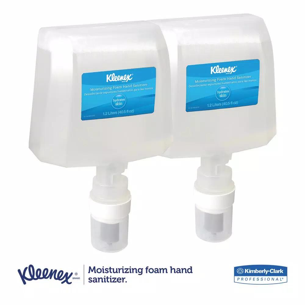 Kleenex Moisturizing Foam Hand Sanitizer, 1200 mL (2 Pack)