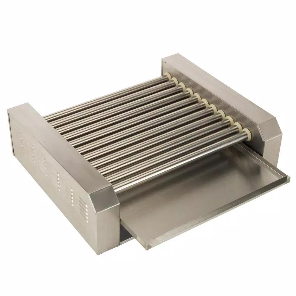 Funtime 306 sq. in. Stainless Steel Hot Dog Roller Grill, Commercial Grade Countertop Specialty Grill