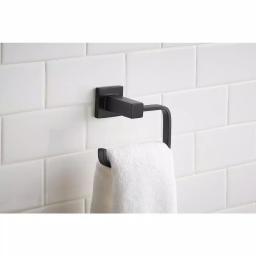 Glacier Bay Farrington Matte Black Towel Ring thumbnail 2